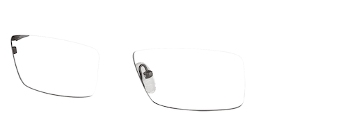 Titanium Rectangle Glassesangle lens image