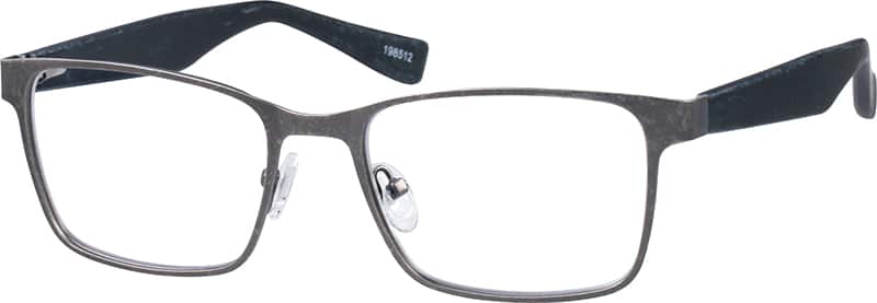 Angle view of Rectangle Glasses 198512 in Gray