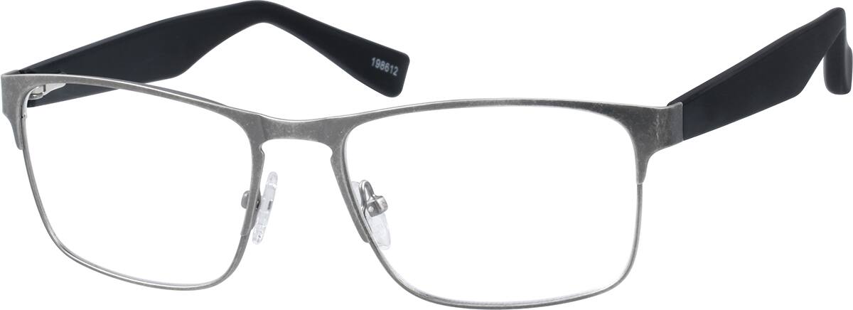 Angle view of Rectangle Glasses 198612 in Gray