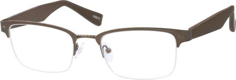 Angle view of Browline Glasses 198815 in Brown