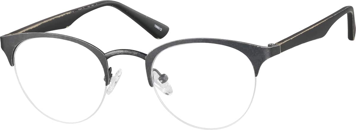 Angle view of Lentes Browline 199012 in Gris
