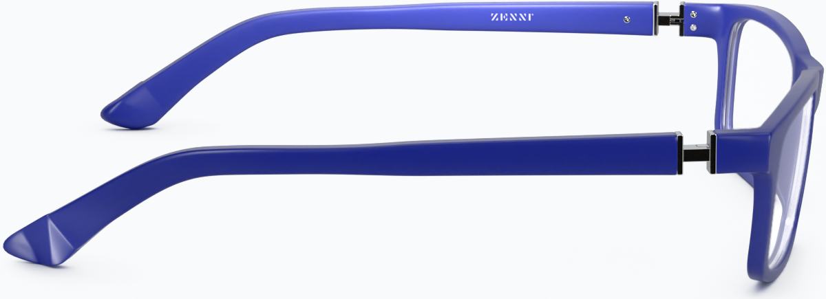 Side view of Rectangle Glasses 200916 in Blue