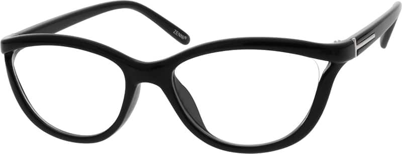 Angle view of Cat-Eye Glasses 201421 in Black