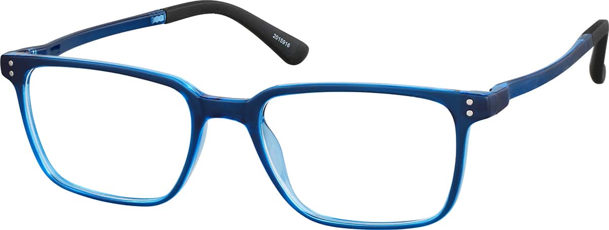 Angle view of Anteojos rectangulares 2015916 in Azul