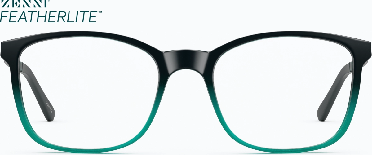 Front view of Square Glasses 2016224 in Green