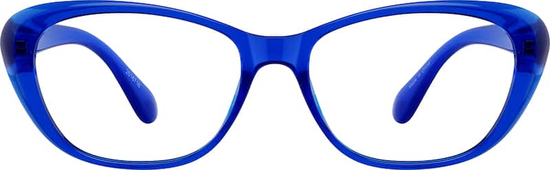 Electric Blue Oval Glasses
