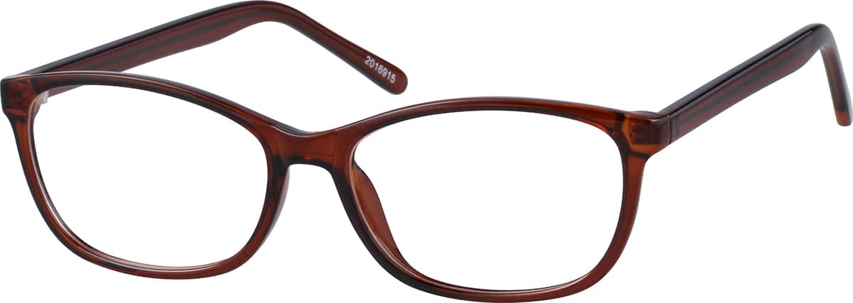 Angle view of Oval Glasses 2016915 in Cola