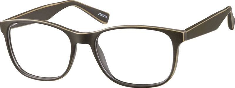 Angle view of Square Glasses 2017215 in Brown