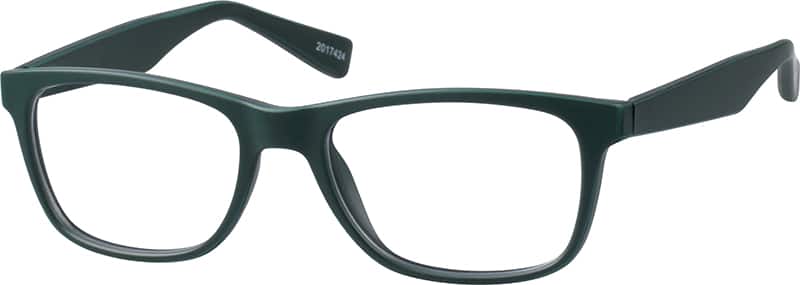 Angle view of Rectangle Glasses 2017424 in Green
