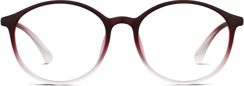 Cranberry Round Glasses