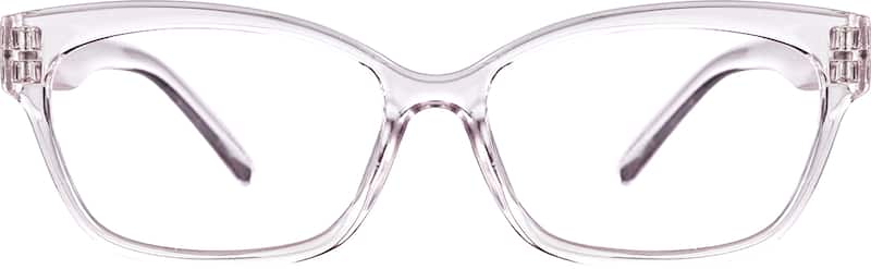 Translucent Pink Cat-Eye Glasses 