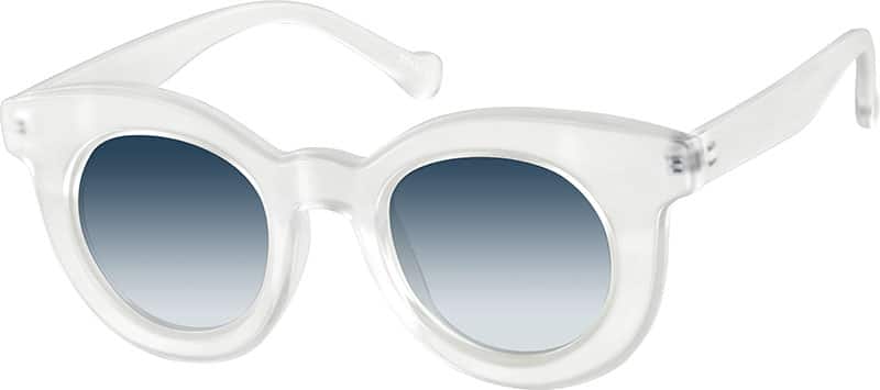 Angle view of Round Glasses 2019423 in Clear