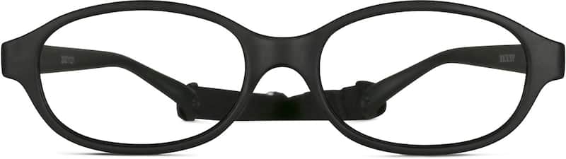 Black Kids’ Flexible Oval Glasses