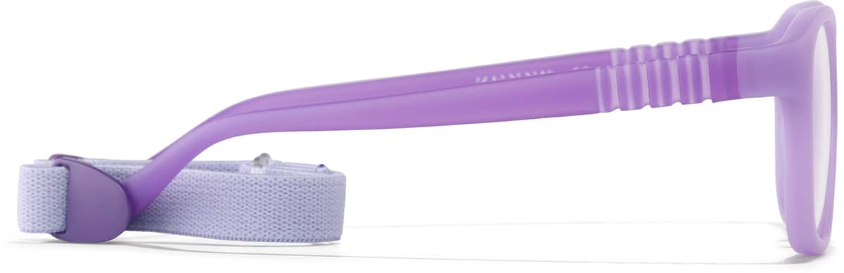 Side view of Kids' Flexible Square Glasses 2021427 in Purple