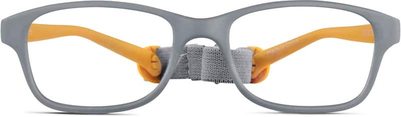 Gray Kids’ Flexible Rectangle Glasses