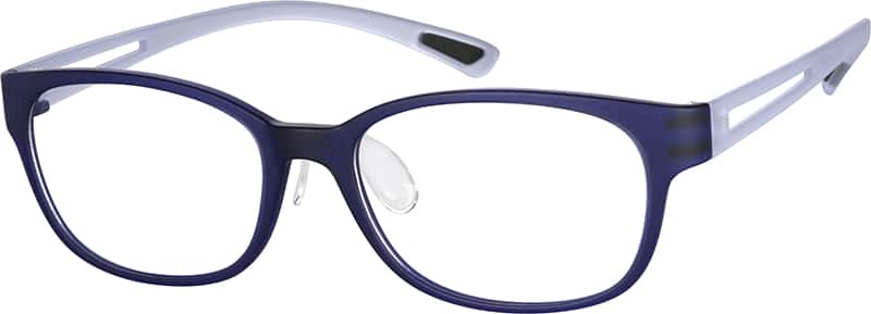 Angle view of Rectangle Glasses 2022016 in Navy