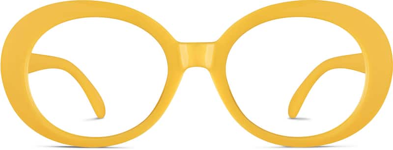 Yellow Oval Glasses