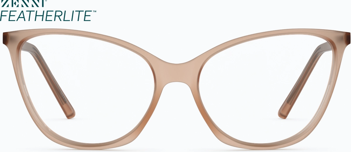Front view of Cat-Eye Glasses 2023415 in Cream