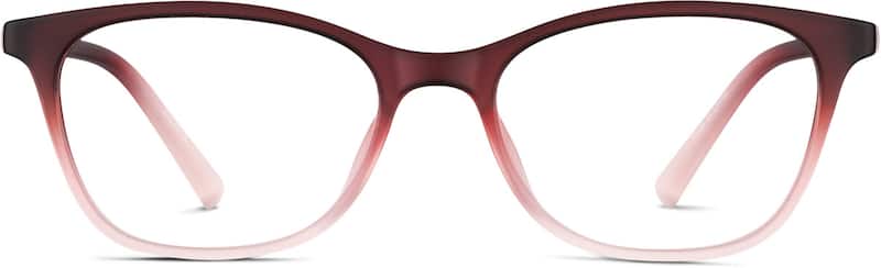 Wine/Rose Ombre Rectangle Glasses