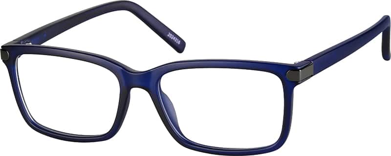 Angle view of Rectangle Glasses 2024316 in Dark Navy