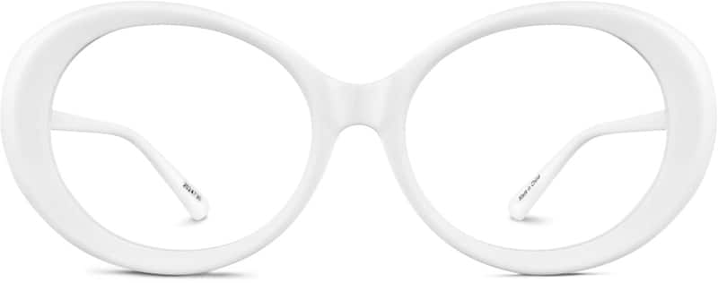 White Oval Glasses