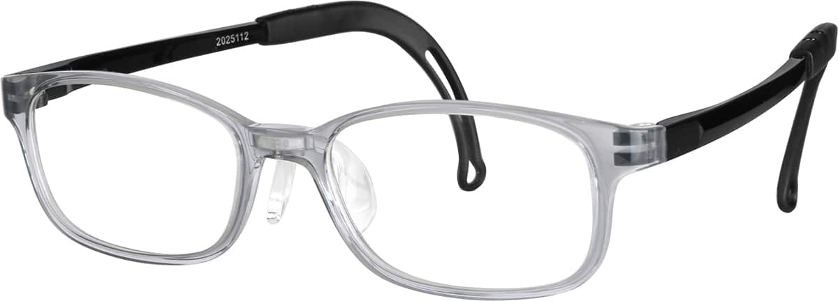Angle view of Lentes rectangulares para niños 2025112 in Gris