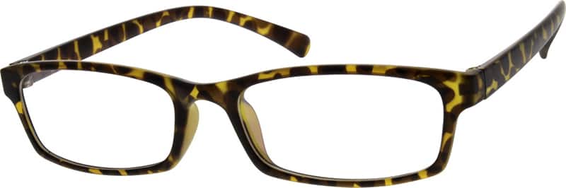 Angle view of Rectangle Glasses 202525 in Tortoiseshell