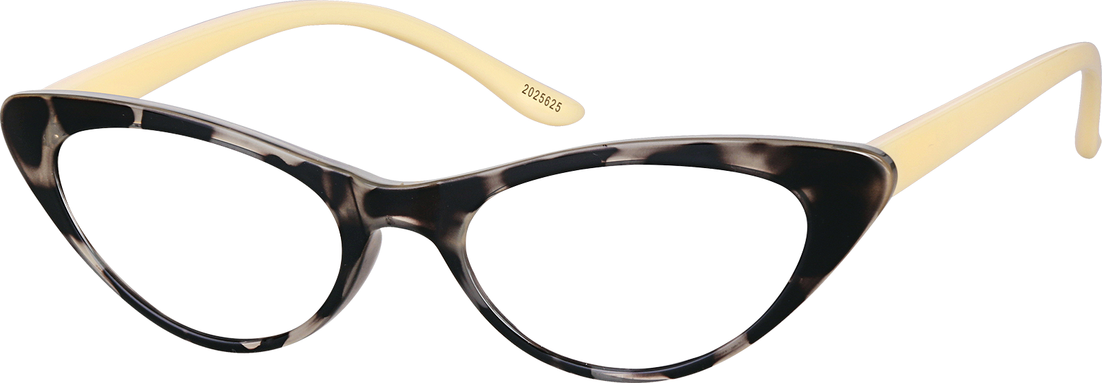Angle view of Cat-Eye Glasses 2025625 in Tortoiseshell