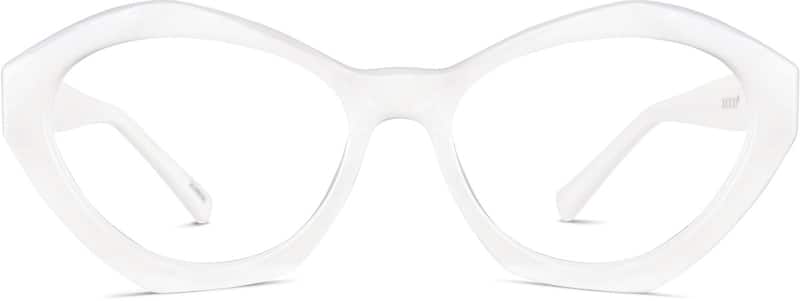 White Geometric Glasses