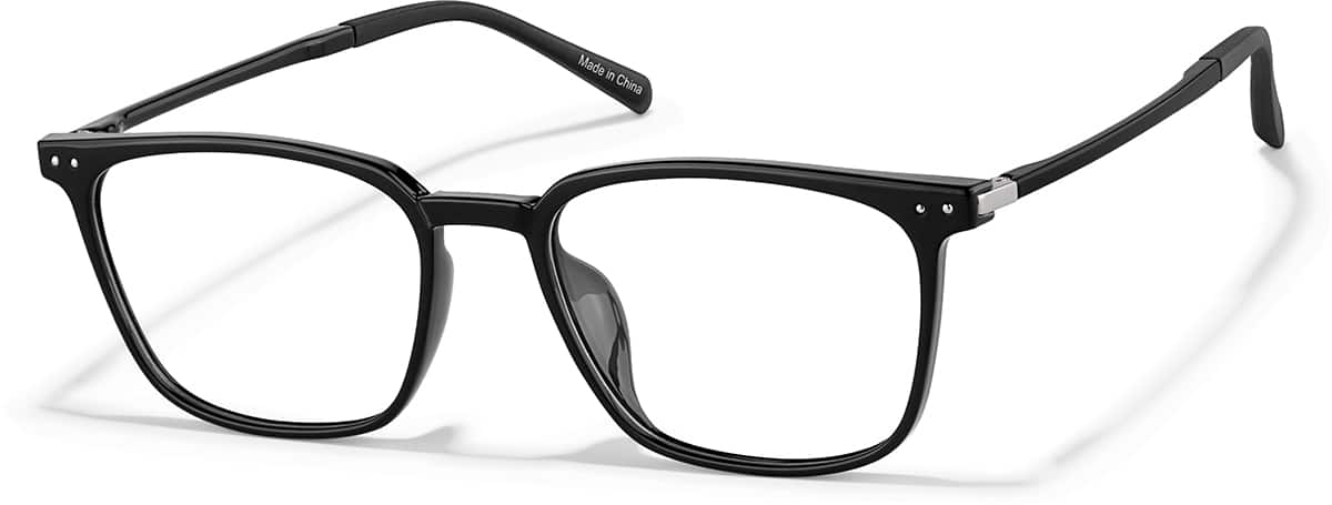 Angle view of Square Glasses 2026321 in Black