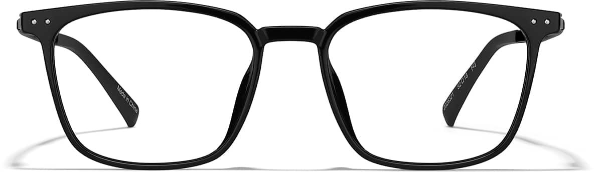 Front view of Square Glasses 2026321 in Black