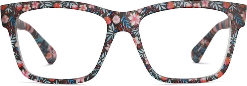 Floral Square Glasses