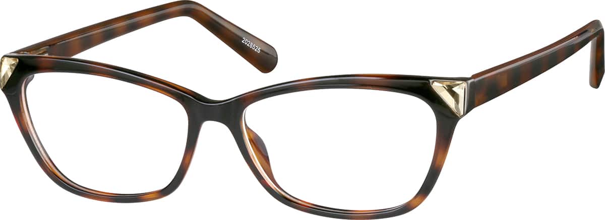 Angle view of Cat-Eye Glasses 2028525 in Tortoiseshell