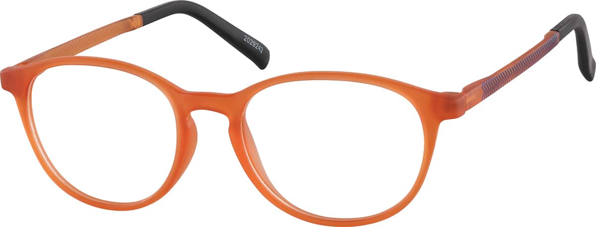 Angle view of Kids' Oval Glasses 2029242 in Punch