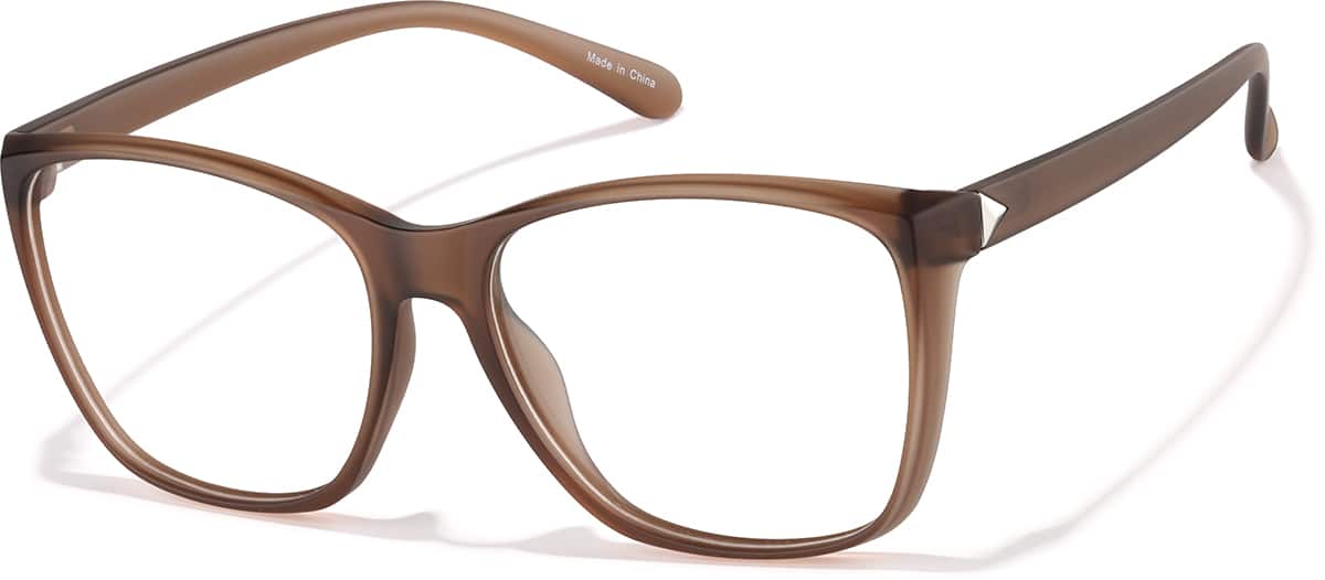 Angle view of Square Glasses 2030315 in Brown