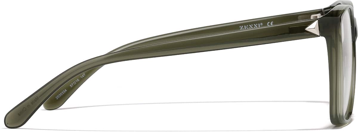 Side view of Square Glasses 2030334 in Green