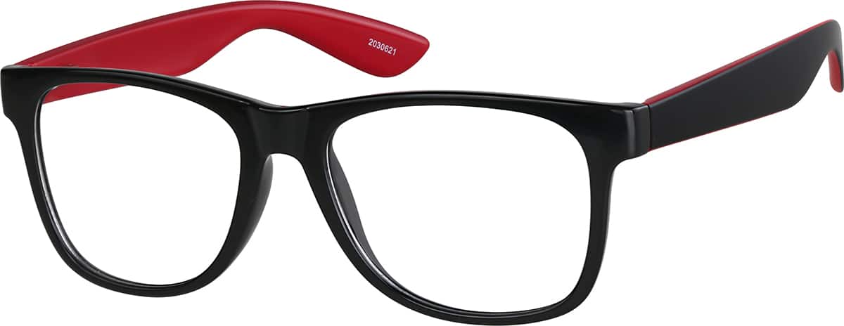 Angle view of Square Glasses 2030621 in Black