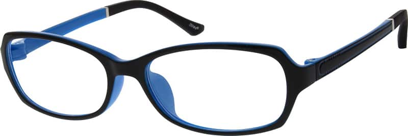 Angle view of Oval Glasses 203121 in Black