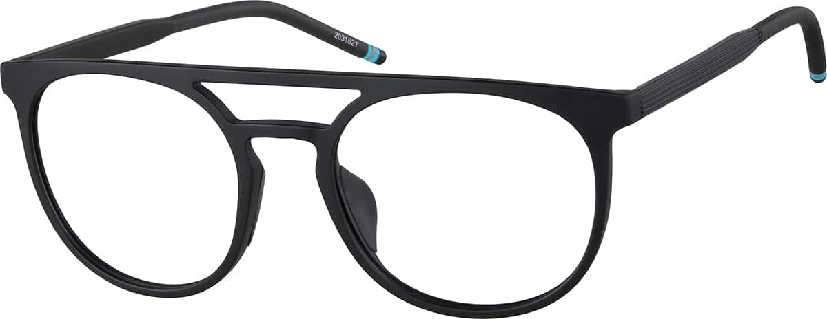 Angle view of Aviator Glasses 2031621 in Black