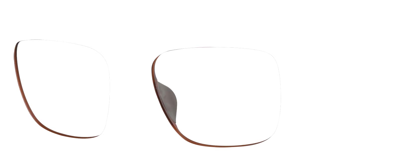 Angle view of Square Glasses 2031715 in Brown