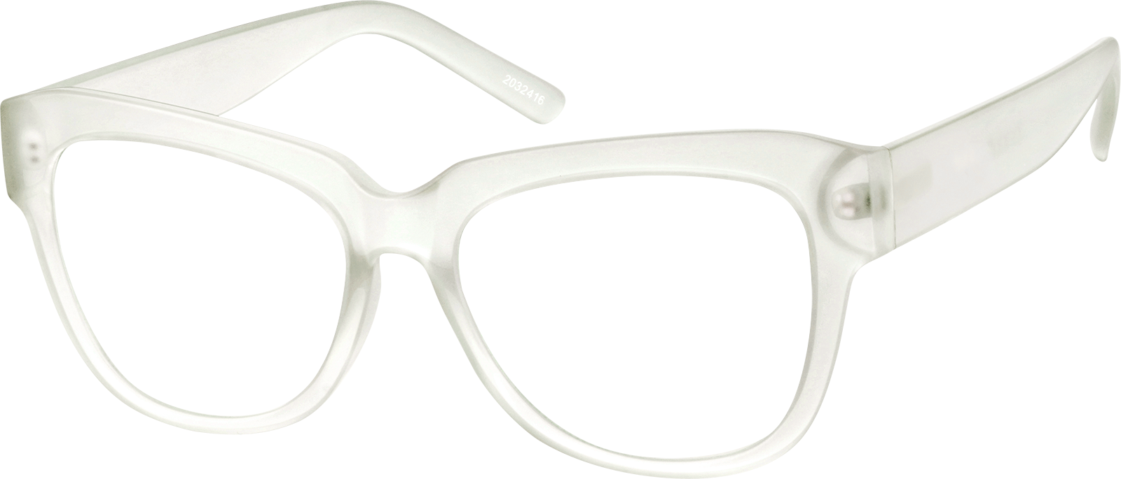 Angle view of Square Glasses 2032416 in Clear