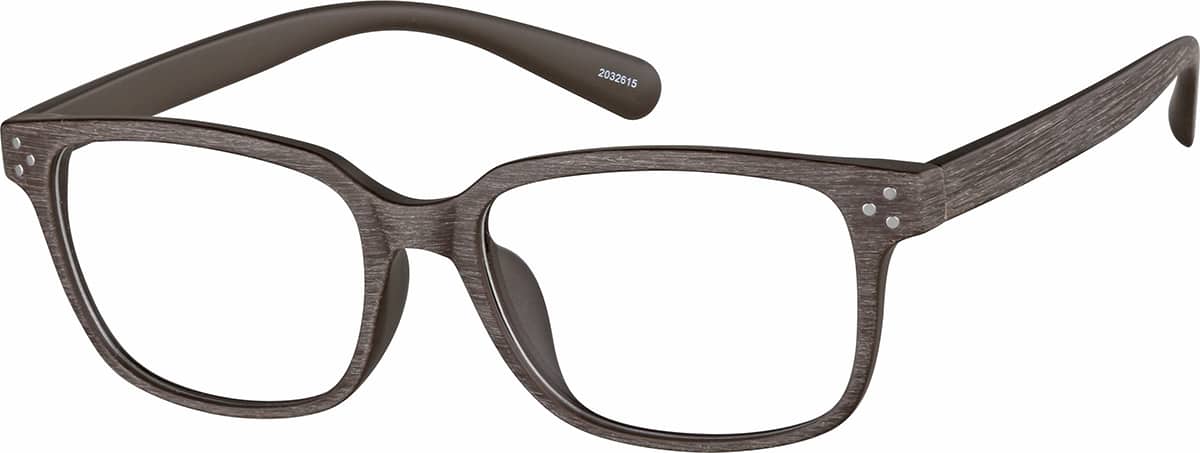 Angle view of Vasos rectangulares de mezquite 2032615 in Marrón