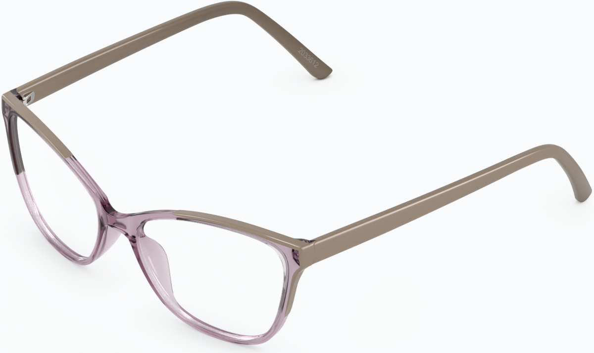 Angle view of Cat-Eye Glasses 2033612 in Grey