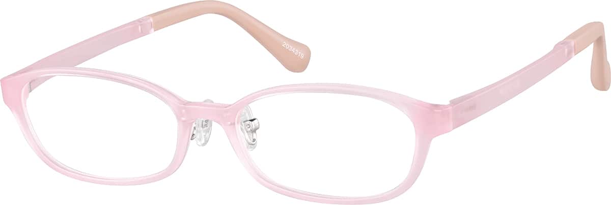 Angle view of Kids' Glow-in-the-Dark Oval Glasses 2034319 in Pink/ Green Glow