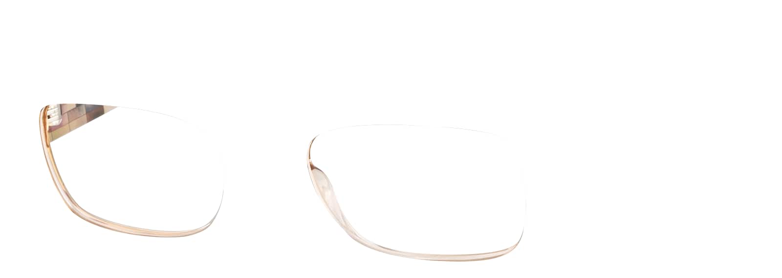 Angle view of Rectangle Glasses 2036315 in Beige