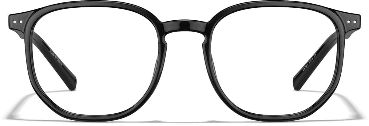 Front view of Square Glasses 2041321 in Black