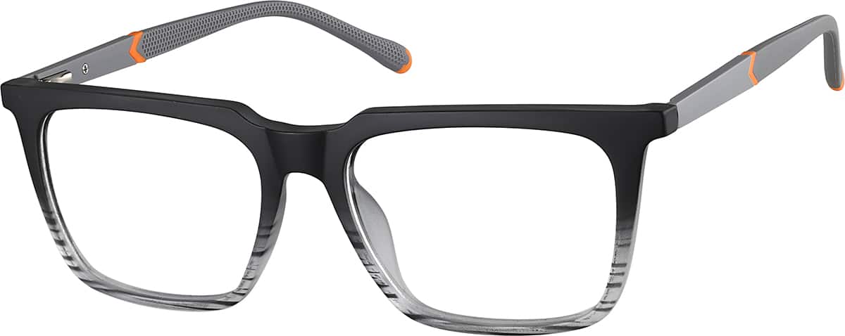 Angle view of Rectangle Glasses 2042012 in Gray