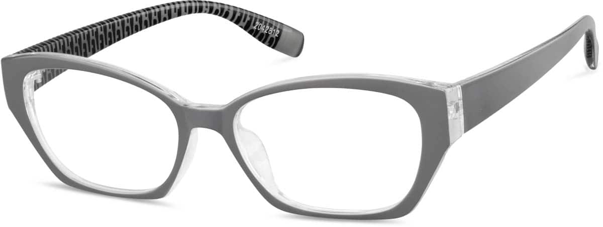 Angle view of Lentes Estillo Ojo de Gato 2042812 in Gris