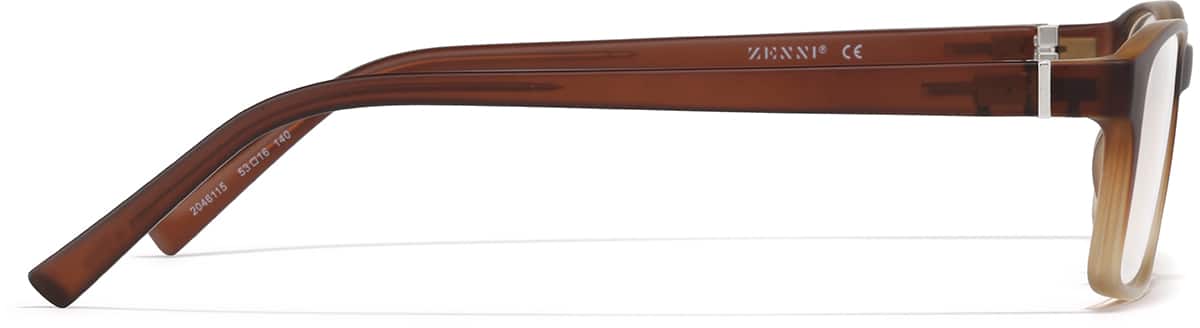 Side view of Rectangle Glasses 2046115 in Brown