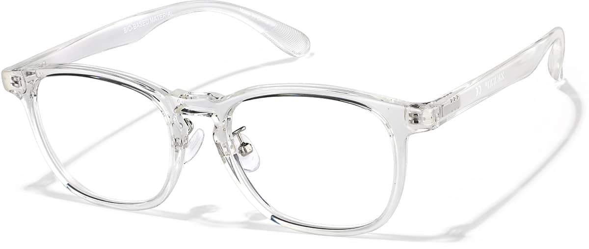 Angle view of Square Glasses 2048323 in Clear